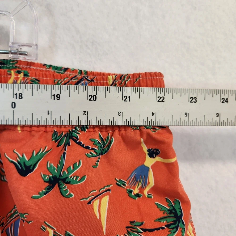 Polo Ralph Lauren Mens 4XB‎ Orange Tropical Hula Dancer Swim Trunks Big & Tall